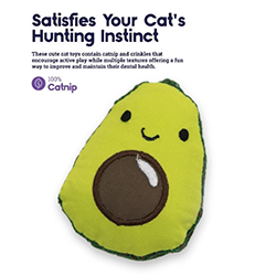 PETSTAGES GATO PELUCHE AGUACATE 
