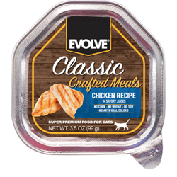 EVOLVE CAT CLASSIC BANDEJA CRAFTED MEALS POLLO 99G