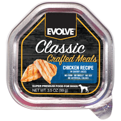EVOLVE DOG CLASSIC BANDE CRAFTED MEALS POLLO 99G